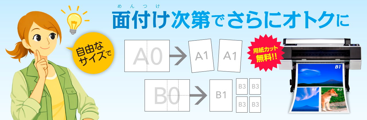 ポスター印刷/大判出力 最短翌日発送、用紙カット無料！